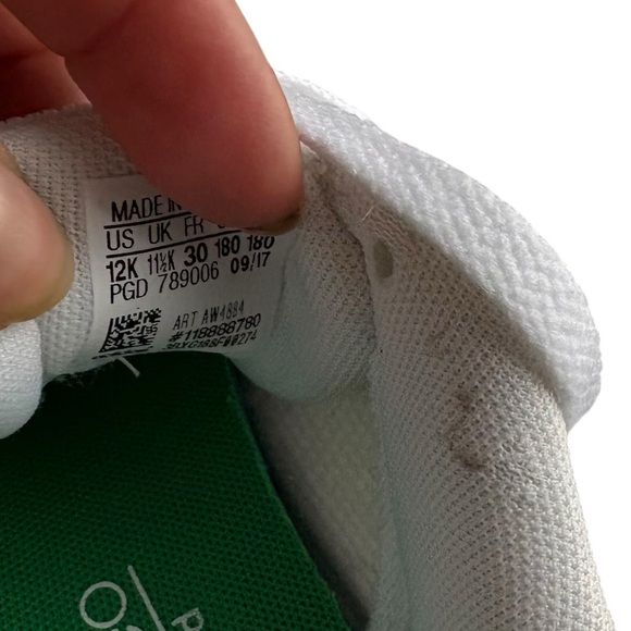 Adidas Shoes Kids White/green Sneaker VS Advantage white size 12K. - Picture 11 of 11